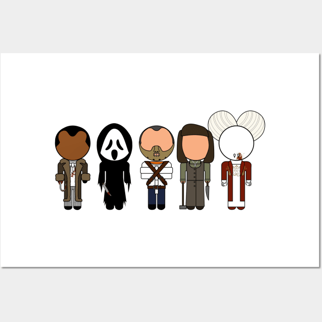 90s Horror Movie Icons - "Vector-Eds" Wall Art by TwistedKoala